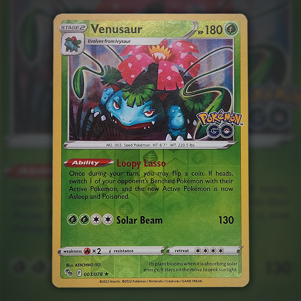 003/078 - Venusaur (Reverse Holo) Pokemon Card | Pokmon GO Cup of Cards 003/078 - Venusaur (Reverse Holo) Pokemon Card | Pokmon GO Cup of Cards
