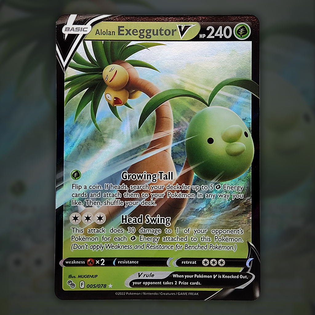 005/078 - Alolan Exeggutor V Pokemon Card | Pokmon GO Cup of Cards 005/078 - Alolan Exeggutor V Pokemon Card | Pokmon GO Cup of Cards