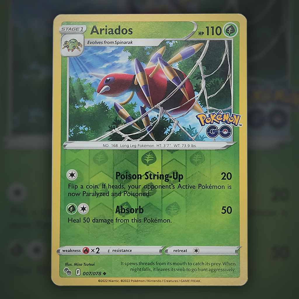 007/078 - Ariados (Reverse Holo) Pokemon Card | Pokmon GO Cup of Cards 007/078 - Ariados (Reverse Holo) Pokemon Card | Pokmon GO Cup of Cards