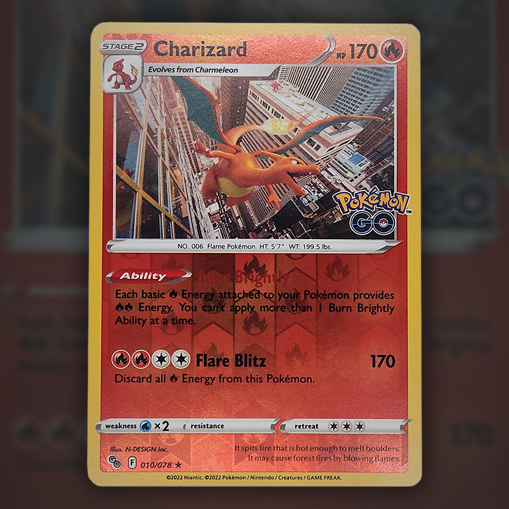 010/078 - Charizard (Reverse Holo) Pokemon Card | Pokmon GO Cup of Cards 010/078 - Charizard (Reverse Holo) Pokemon Card | Pokmon GO Cup of Cards