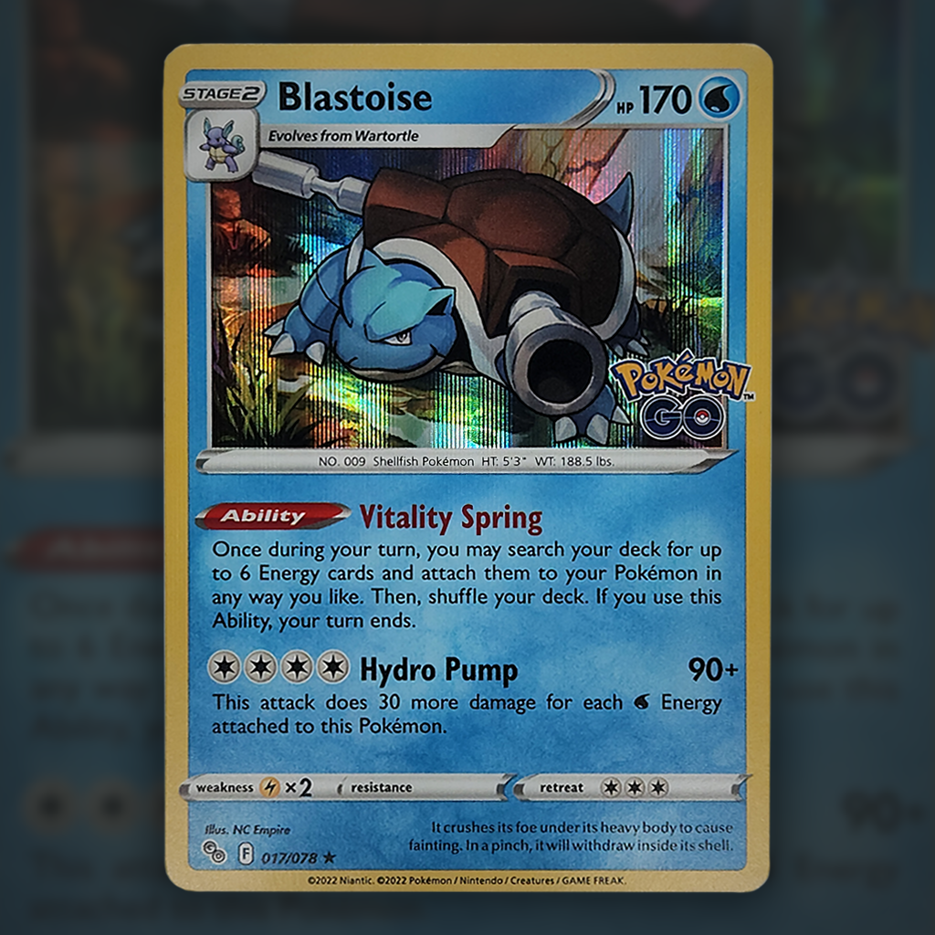 017/078 - Blastoise Pokemon Card | Pokmon GO Cup of Cards 017/078 - Blastoise Pokemon Card | Pokmon GO Cup of Cards