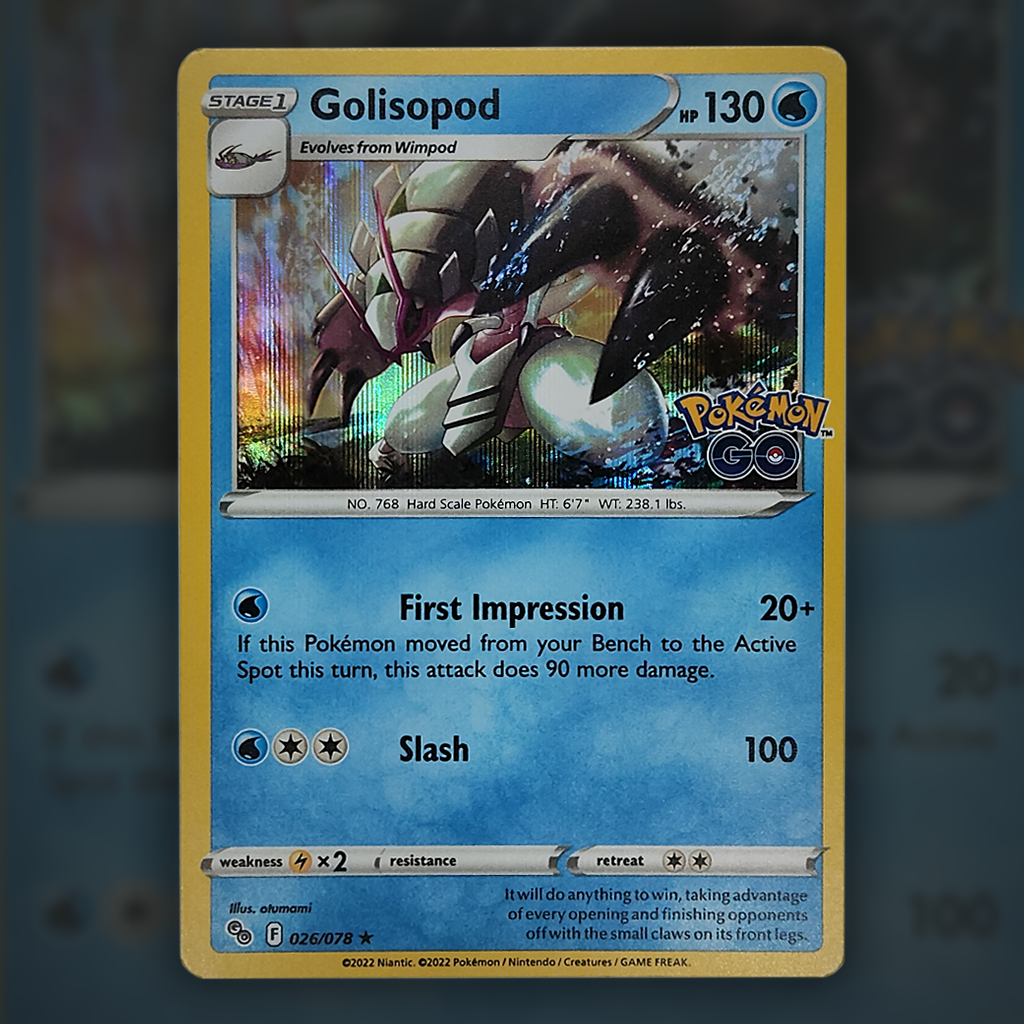 026/078 - Golisopod Pokemon Card | Pokmon GO Cup of Cards 026/078 - Golisopod Pokemon Card | Pokmon GO Cup of Cards