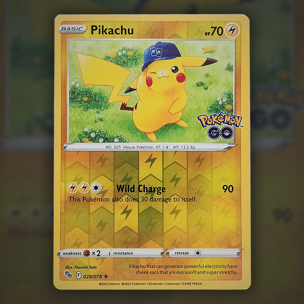 028/078 - Pikachu (Reverse Holo) Pokemon Card | Pokmon GO Cup of Cards 028/078 - Pikachu (Reverse Holo) Pokemon Card | Pokmon GO Cup of Cards