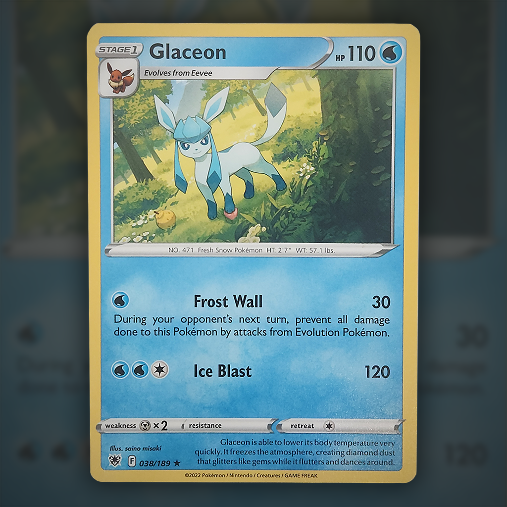 038/189 - Glaceon Pokemon Card | Astral Radiance Cup of Cards 038/189 - Glaceon Pokemon Card | Astral Radiance Cup of Cards