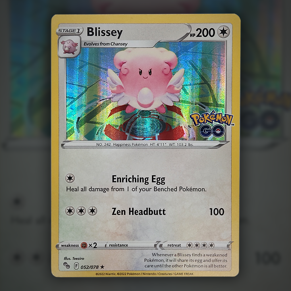052/078 - Blissey Pokemon Card | Pokmon GO Cup of Cards 052/078 - Blissey Pokemon Card | Pokmon GO Cup of Cards