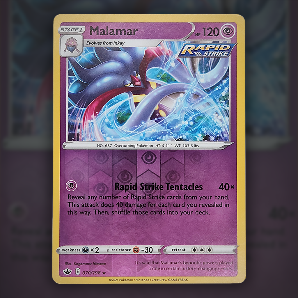 070/198 - Malamar (Reverse Holo) Pokemon Card | Chilling Reign Cup of Cards 070/198 - Malamar (Reverse Holo) Pokemon Card | Chilling Reign Cup of Cards