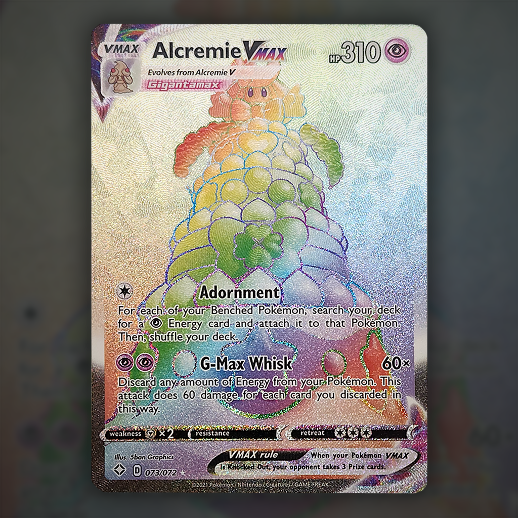 073/072 - Alcremie VMAX Pokemon Card