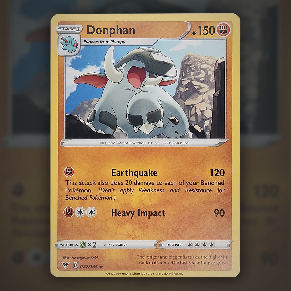 087/185 - Donphan Pokemon Card | Vivid Voltage Cup of Cards 087/185 - Donphan Pokemon Card | Vivid Voltage Cup of Cards