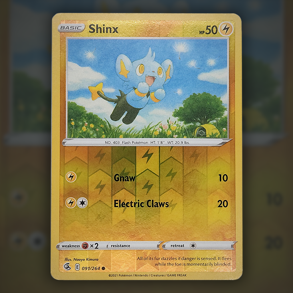 091/264 - Shinx (Reverse Holo) Pokemon Card | Fusion Strike Cup of Cards 091/264 - Shinx (Reverse Holo) Pokemon Card | Fusion Strike Cup of Cards