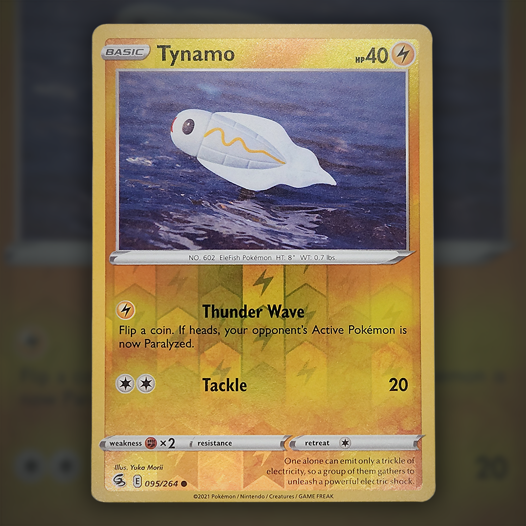 095/264 - Tynamo (Reverse Holo) Pokemon Card | Fusion Strike Cup of Cards 095/264 - Tynamo (Reverse Holo) Pokemon Card | Fusion Strike Cup of Cards