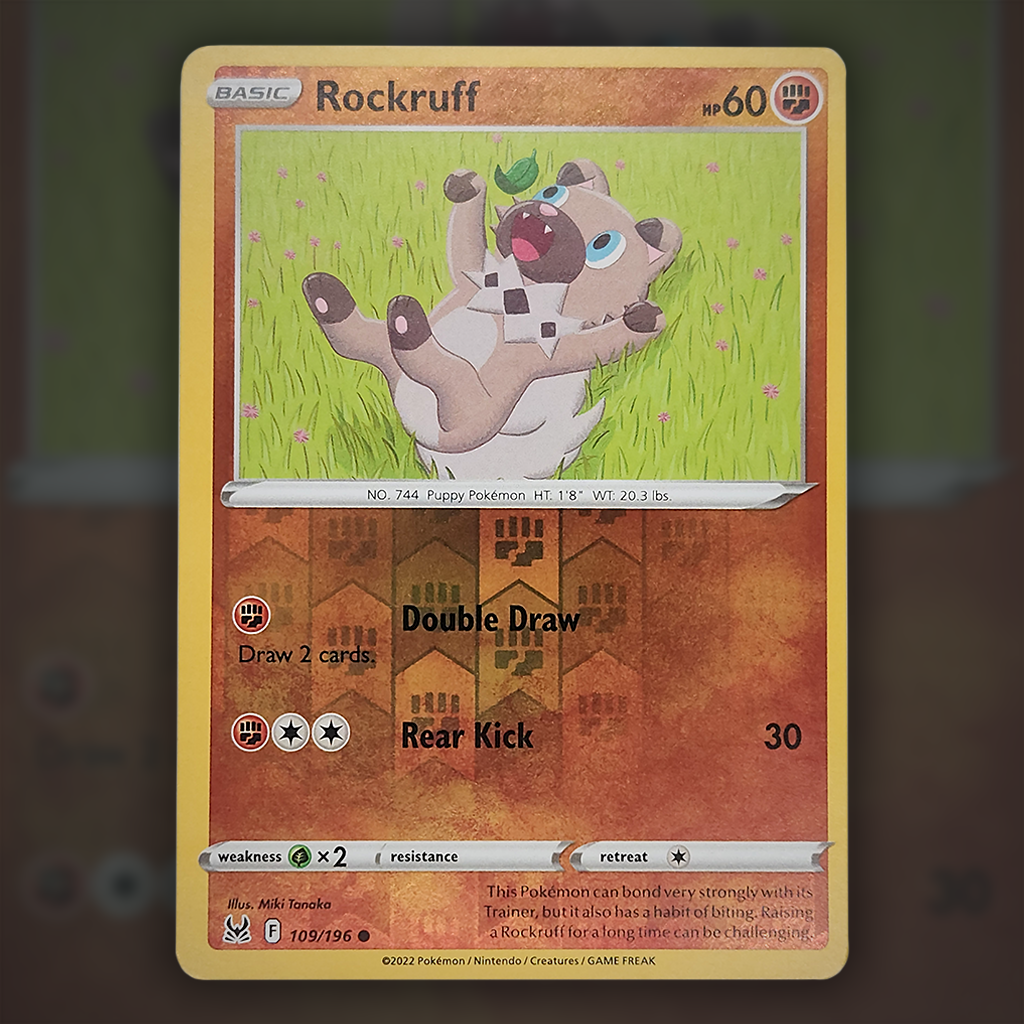 109/196 - Rockruff (Reverse Holo) Pokemon Card | Lost Origin Cup of Cards 109/196 - Rockruff (Reverse Holo) Pokemon Card | Lost Origin Cup of Cards