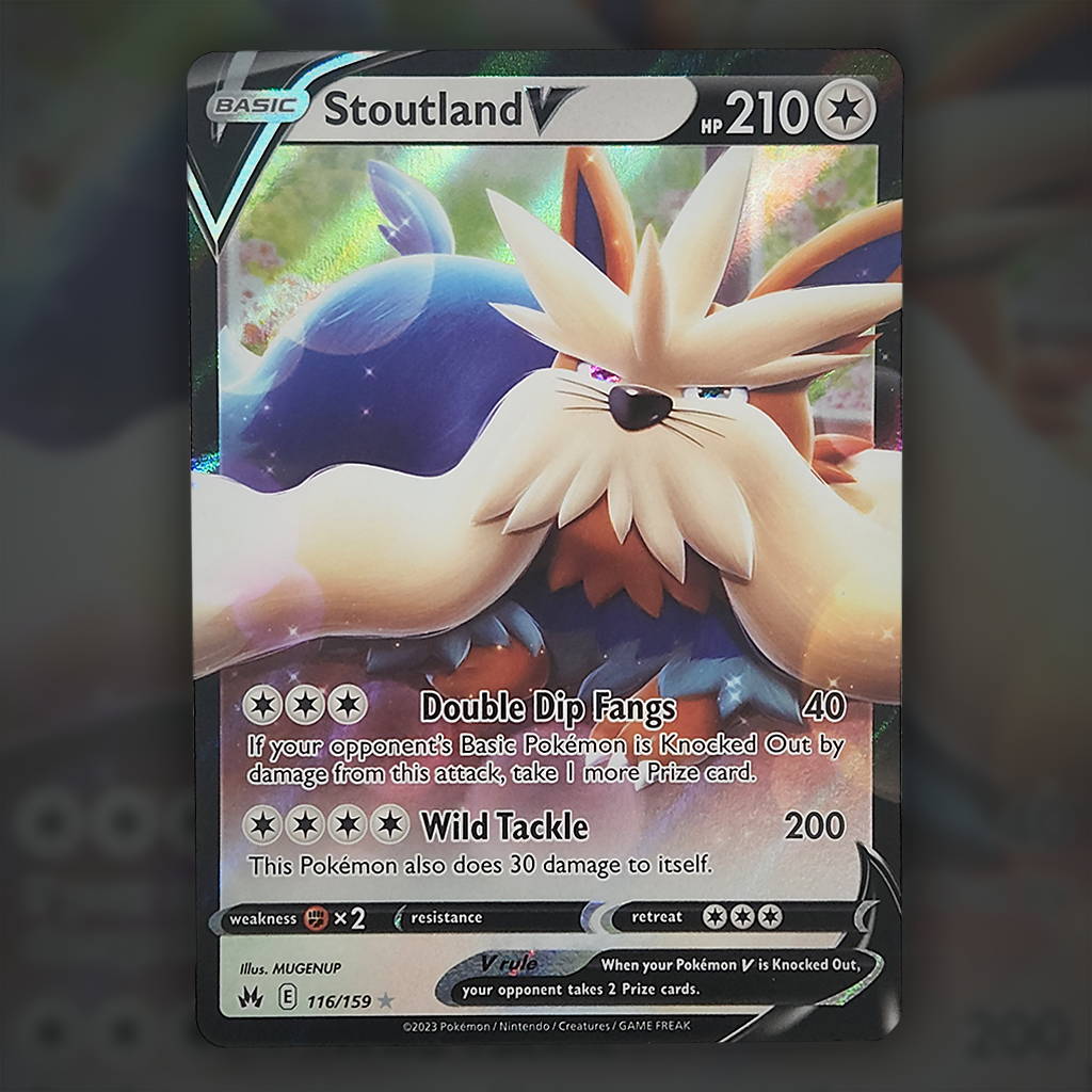 116/159 - Stoutland V Pokemon Card | Crown Zenith Cup of Cards 116/159 - Stoutland V Pokemon Card | Crown Zenith Cup of Cards