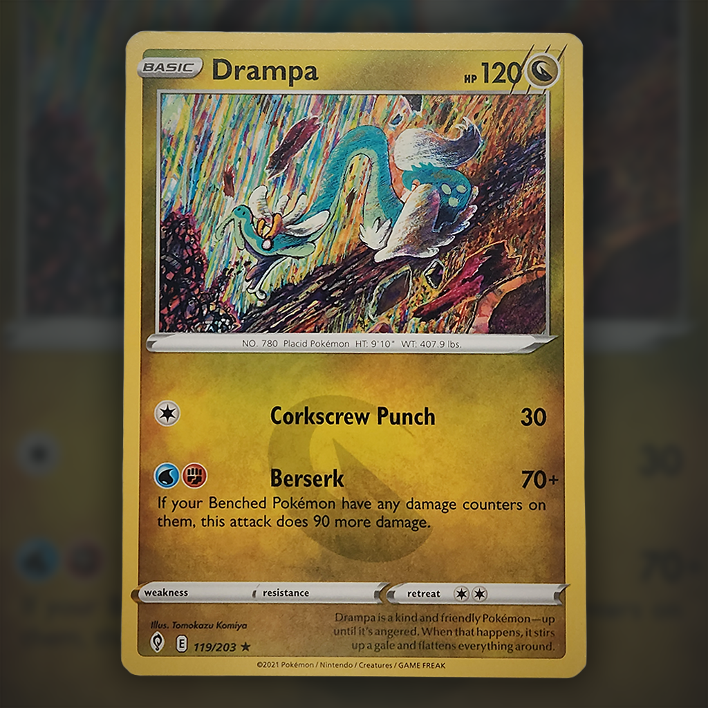 119/203 - Drampa Pokemon Card | Evolving Skies Cup of Cards 119/203 - Drampa Pokemon Card | Evolving Skies Cup of Cards