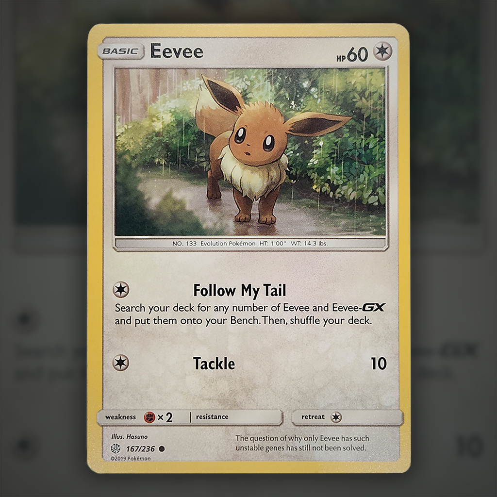 167/236 - Eevee Pokemon Card | Cosmic Eclipse Cup of Cards 167/236 - Eevee Pokemon Card | Cosmic Eclipse Cup of Cards
