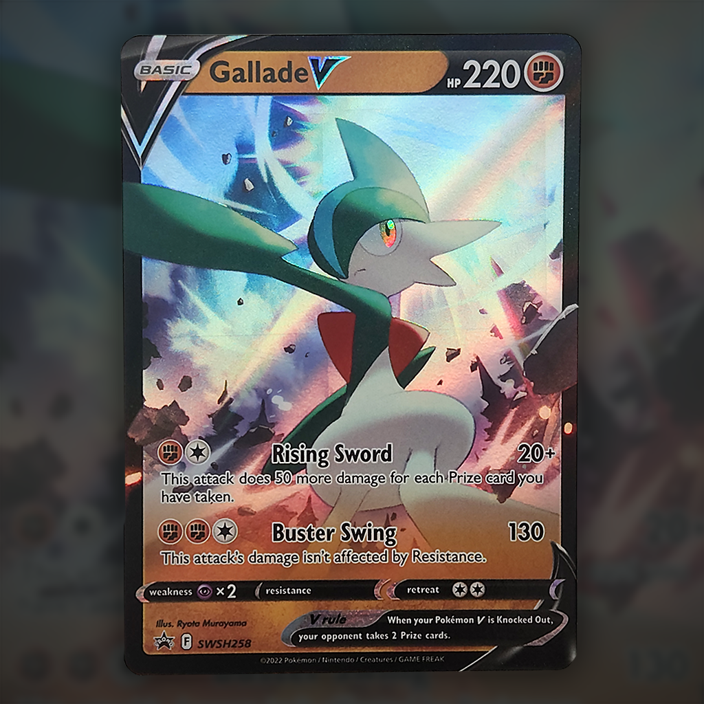 SWSH258 - Gallade V Pokemon Card | Sword and Shield Black Star Promos Cup of Cards SWSH258 - Gallade V Pokemon Card | Sword and Shield Black Star Promos Cup of Cards