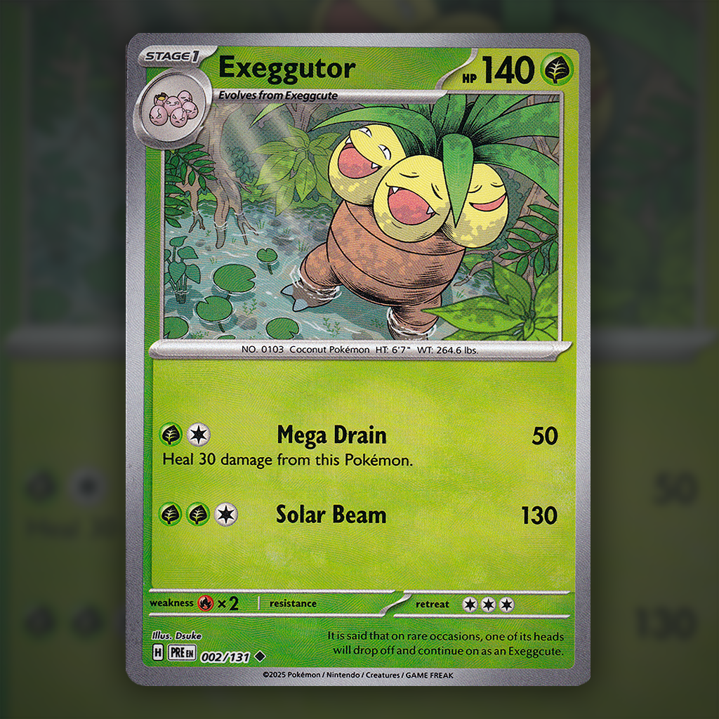 002/131 - Exeggutor (Reverse Holo) (Pokeball) Pokemon Card