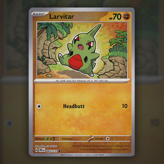 047/131 - Larvitar (Reverse Holo) (Pokeball)