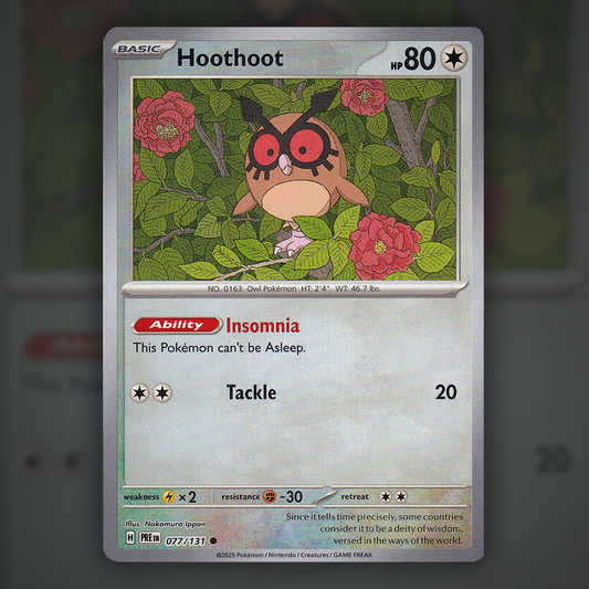 077/131 - Hoothoot (Reverse Holo) (Pokeball)