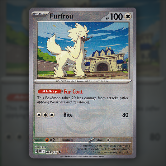088/131 - Furfrou (Reverse Holo) (Pokeball)