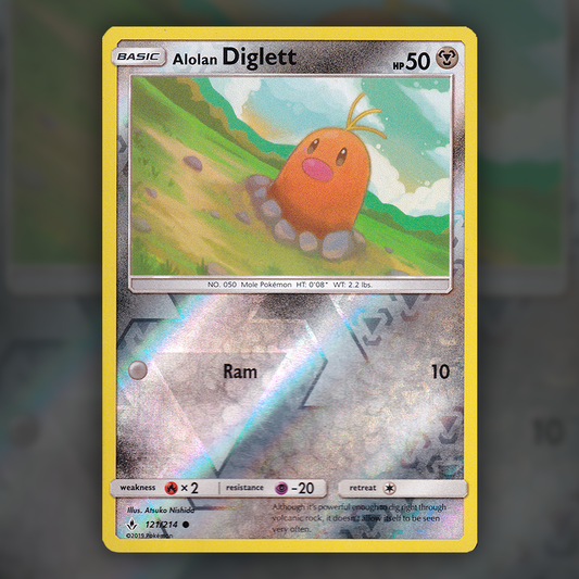 121/214 - Alolan Diglett (Reverse Holo)