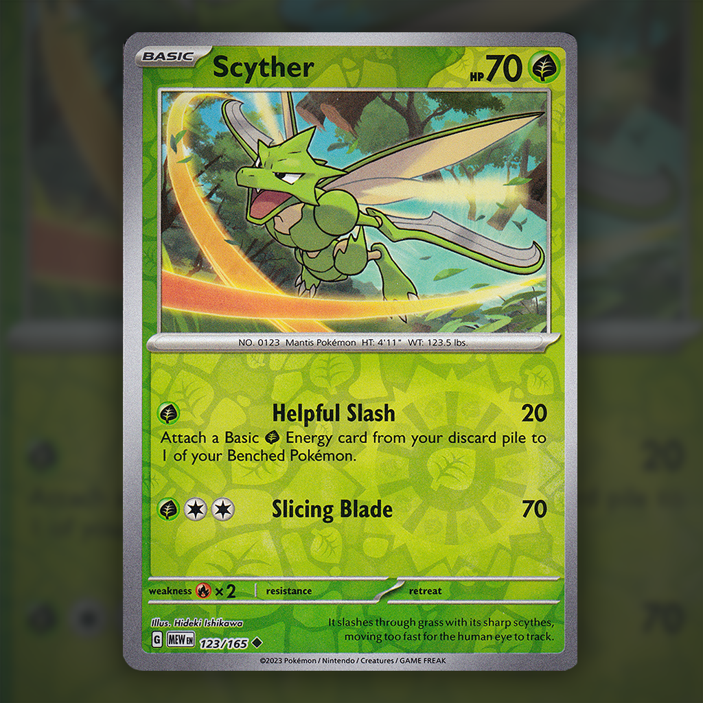 123/165 - Scyther (Reverse Holo)