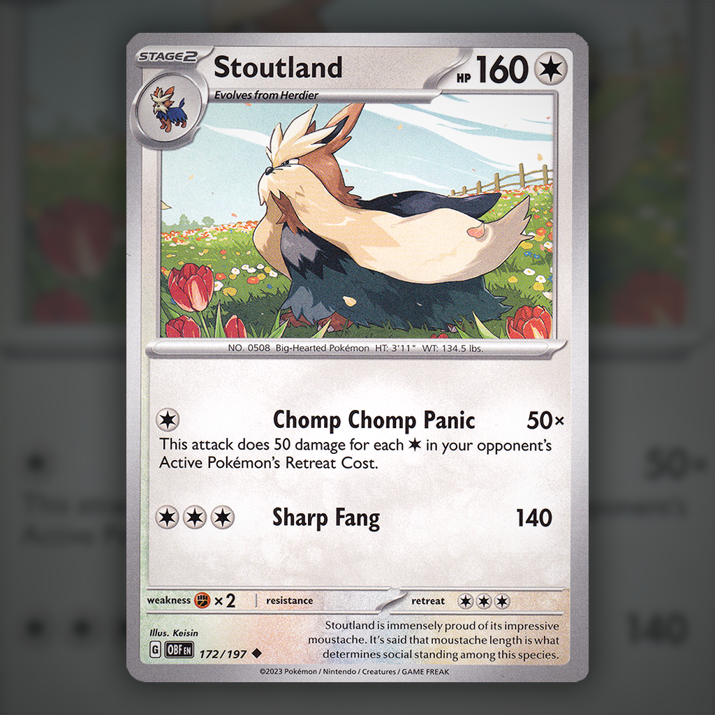 172/197 - Stoutland Pokemon Card