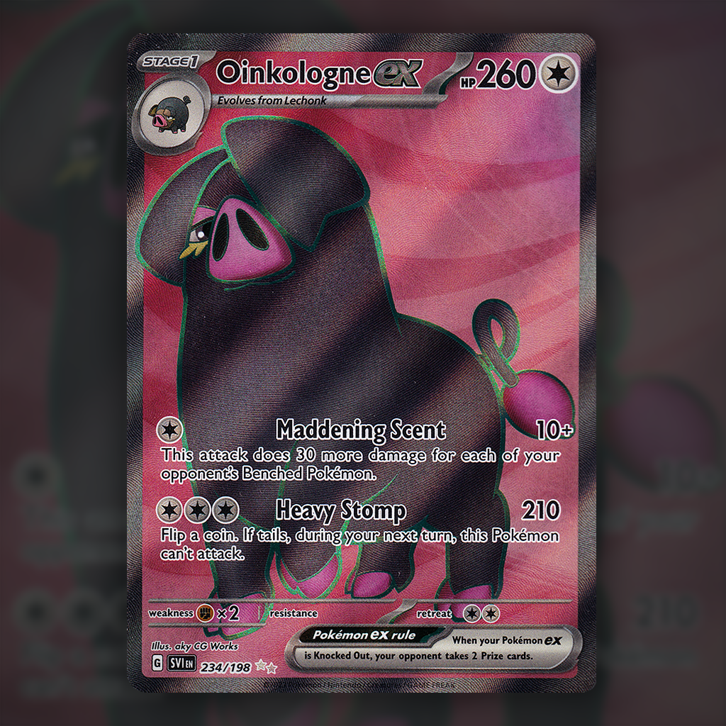 234/198 - Oinkologne ex Pokemon Card | Scarlet and Violet Cup of Cards 234/198 - Oinkologne ex Pokemon Card | Scarlet and Violet Cup of Cards