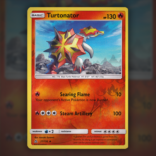 27/156 - Turtonator (Reverse Holo)