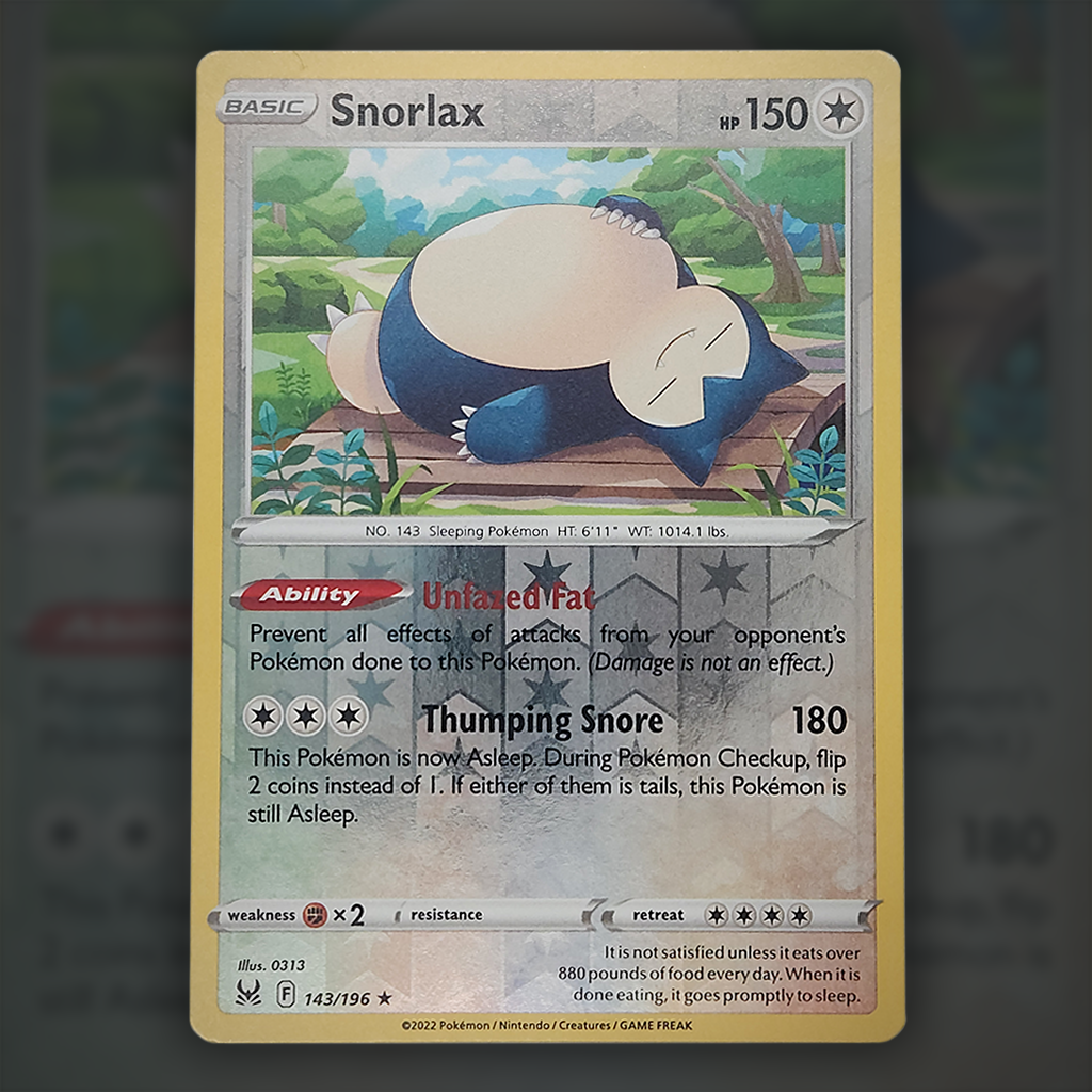 143/196 - Snorlax (Reverse Holo)