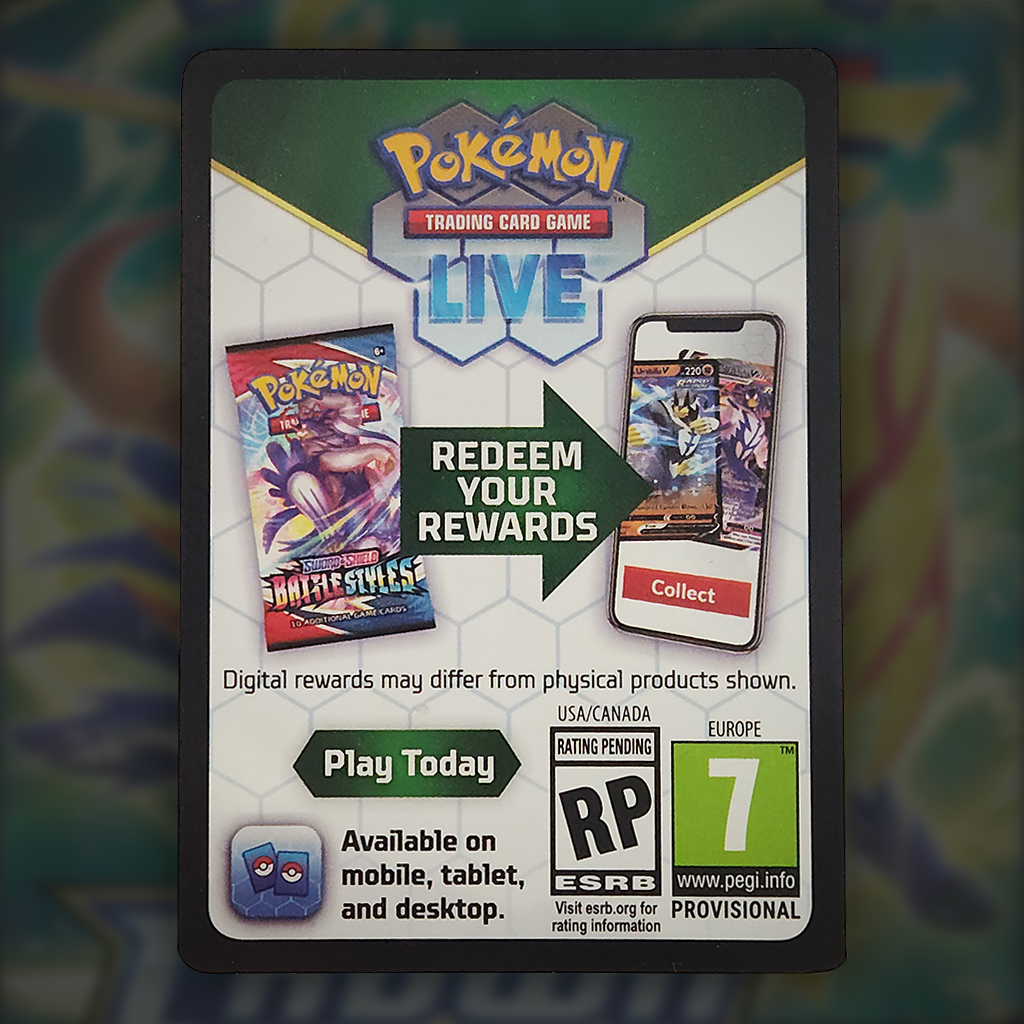 SWSH Crown Zenith Pokémon TCG Online - Code Card