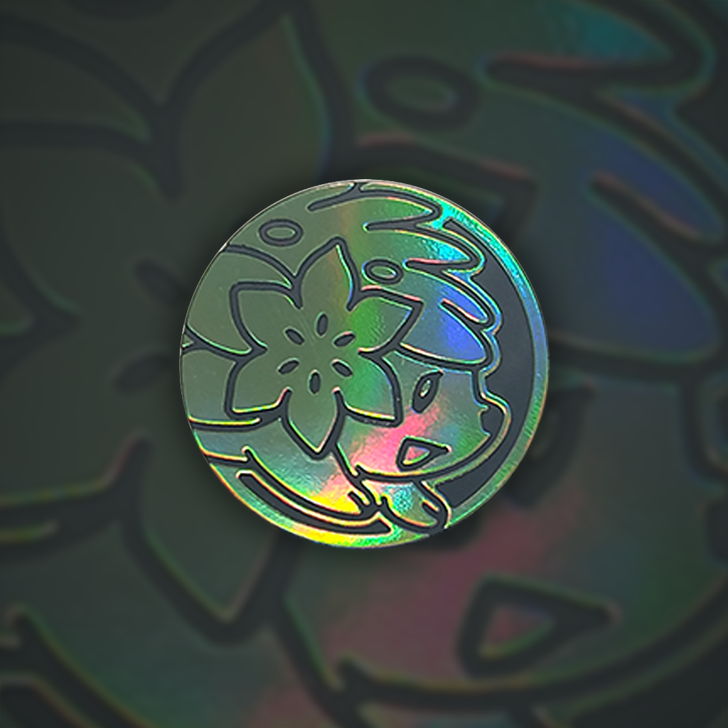Shaymin Coin - Black and Green